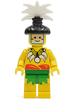 LEGO Minifigure-Islander, King, with Black Hair-Piece-Pirates / Pirates I / Islanders-PI069-Creative Brick Builders